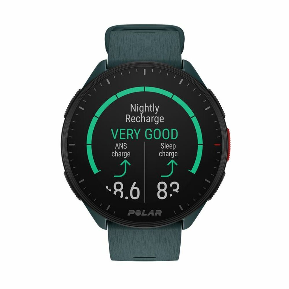 Polar Pacer Smartwatch 45mm | GPS & Heart Rate Monitor | Pedometer Running Watch | 1.2" Display | Green | Swimming & Fitness Tracker