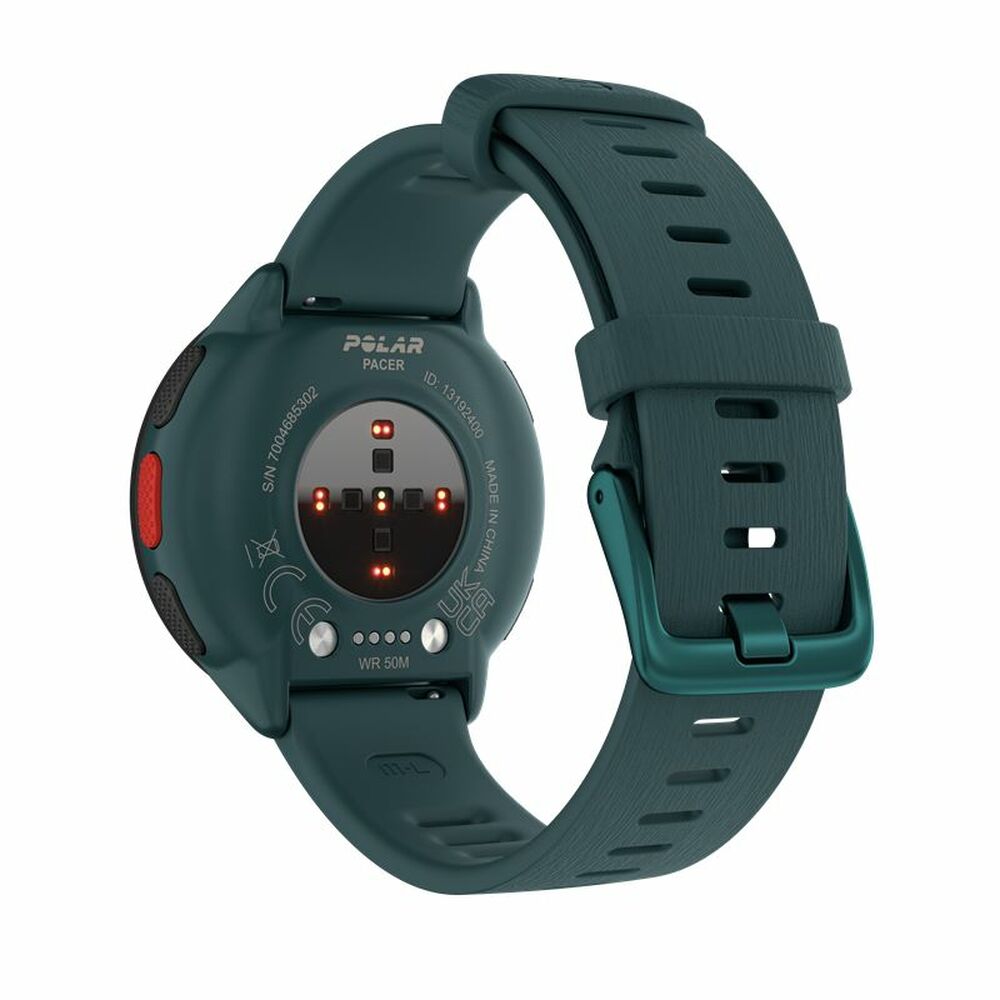 Polar Pacer Smartwatch 45mm | GPS & Heart Rate Monitor | Pedometer Running Watch | 1.2" Display | Green | Swimming & Fitness Tracker