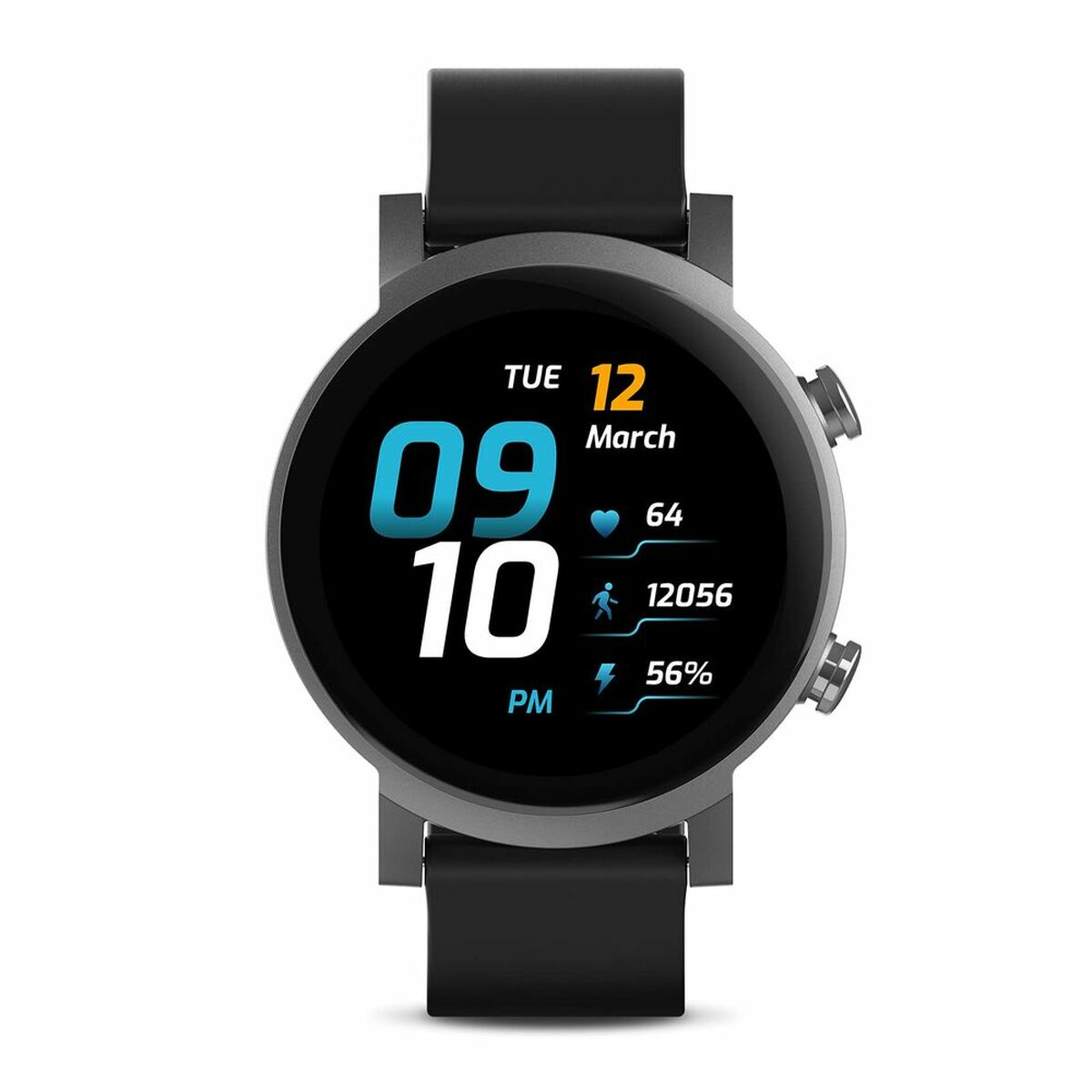 TicWatch E3 Smartwatch | 1,3-Zoll-HD-Bildschirm | GPS | 45 Tage Autonomie | Schwarz