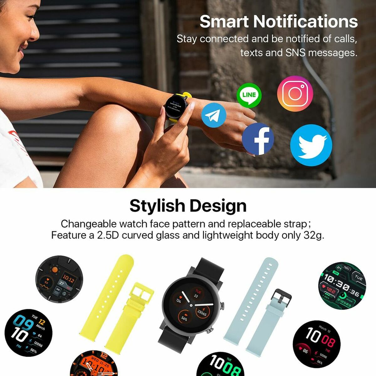 TicWatch E3 Smartwatch | 1,3-Zoll-HD-Bildschirm | GPS | 45 Tage Autonomie | Schwarz