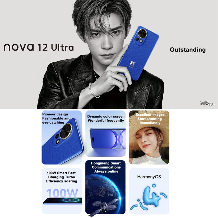 Huawei nova 12 Ultra | 12 GB + 1 TB | Cámara frontal dual de 60 MP | Pantalla OLED LTPO | HarmonyOS 4.0