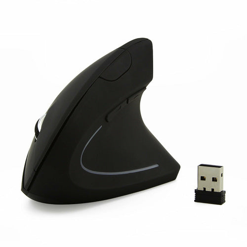 Ratón vertical ergonómico inalámbrico de 2,4 G | Versiones para zurdos y diestros | DPI ajustable | Luz LED | Agarre cómodo