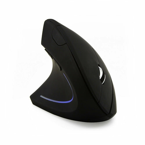 Ratón vertical ergonómico inalámbrico de 2,4 G | Versiones para zurdos y diestros | DPI ajustable | Luz LED | Agarre cómodo