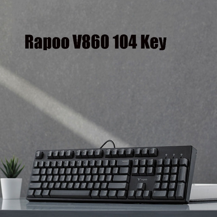 Teclado mecánico para juegos con cable Rapoo V860 | Interruptores Cherry MX | Teclas PBT | 104 teclas | Interfaz USB