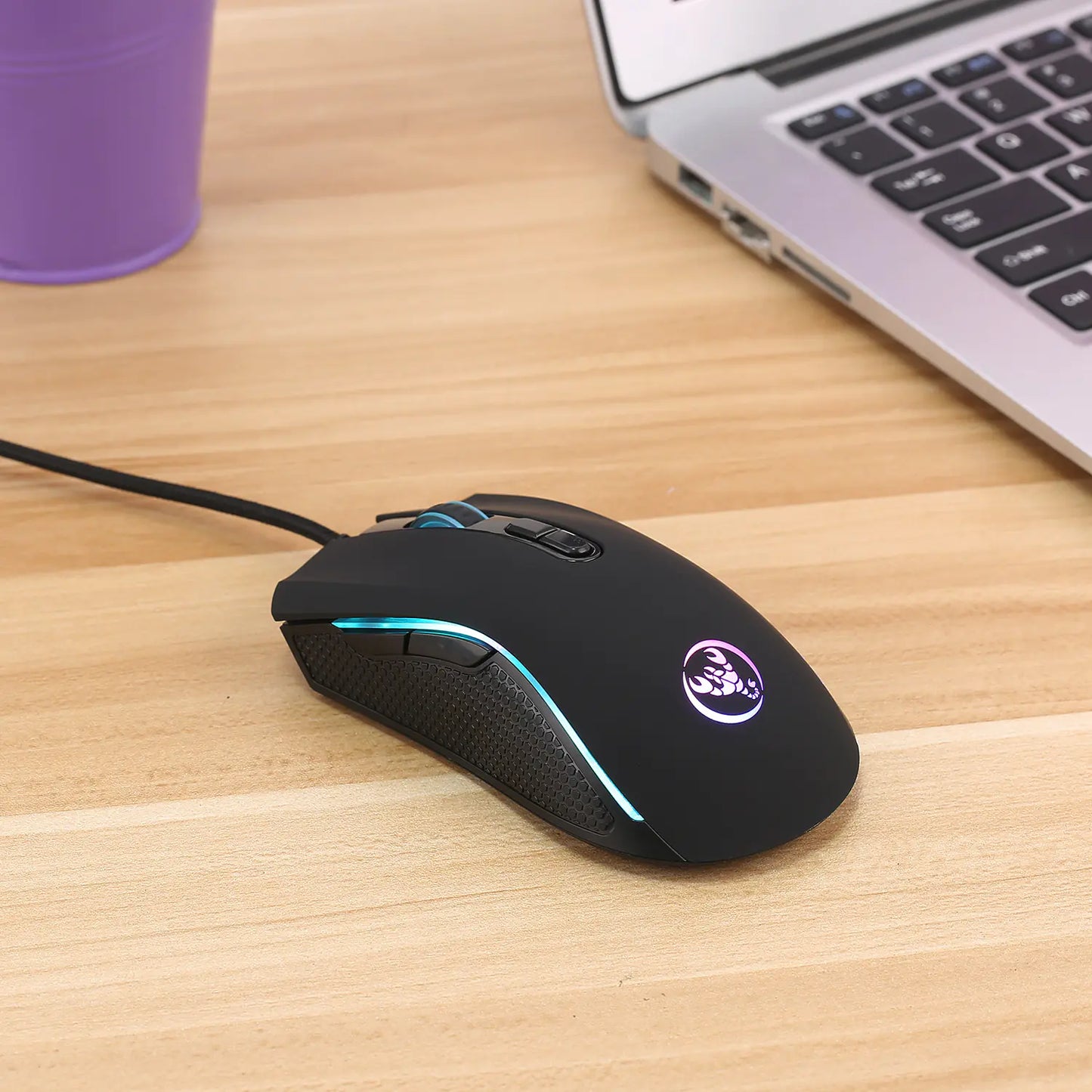 RGB Gaming Wired Mouse for eSports | Precision Optical Sensor | Ergonomic Design | Colorful LED Lighting