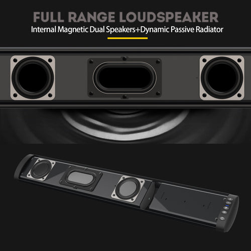 Bluetooth 5.0 TV PC Soundbar | 2.0 Channel Home Theater Subwoofer with DSP & 3D Stereo