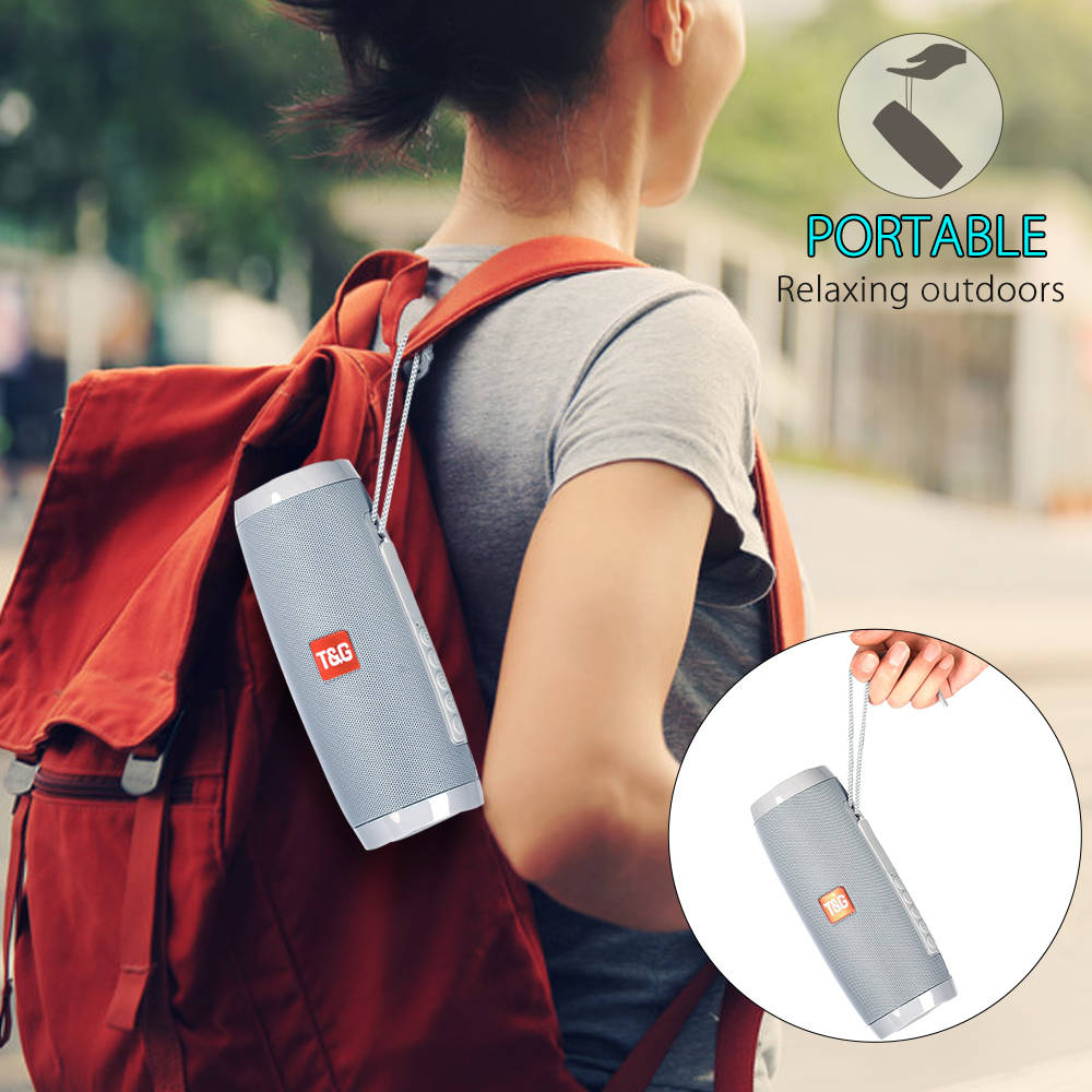 Wireless Portable Bluetooth Stereo Speaker with LED Light | Dual 5W Drivers | 10m Range | 32G TF Support