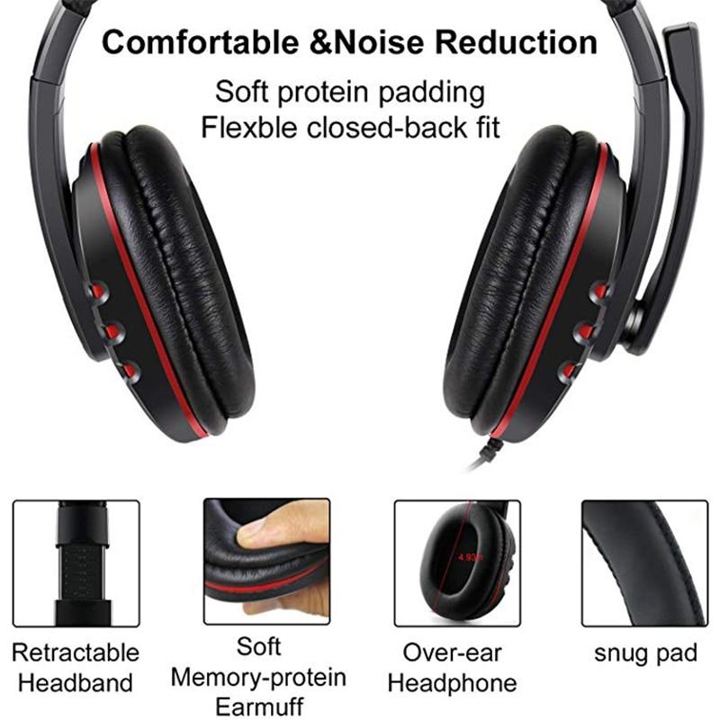 Dragon Space G3600 Wired Stereo Gaming Headset | 3.5mm Over-Ear with Mic | PS4 Xbox PC Compatible