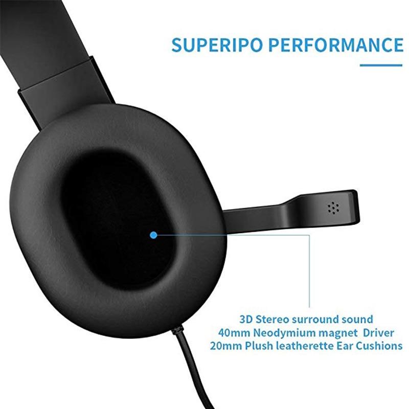 Dragon Space G3600 Wired Stereo Gaming Headset | 3.5mm Over-Ear with Mic | PS4 Xbox PC Compatible