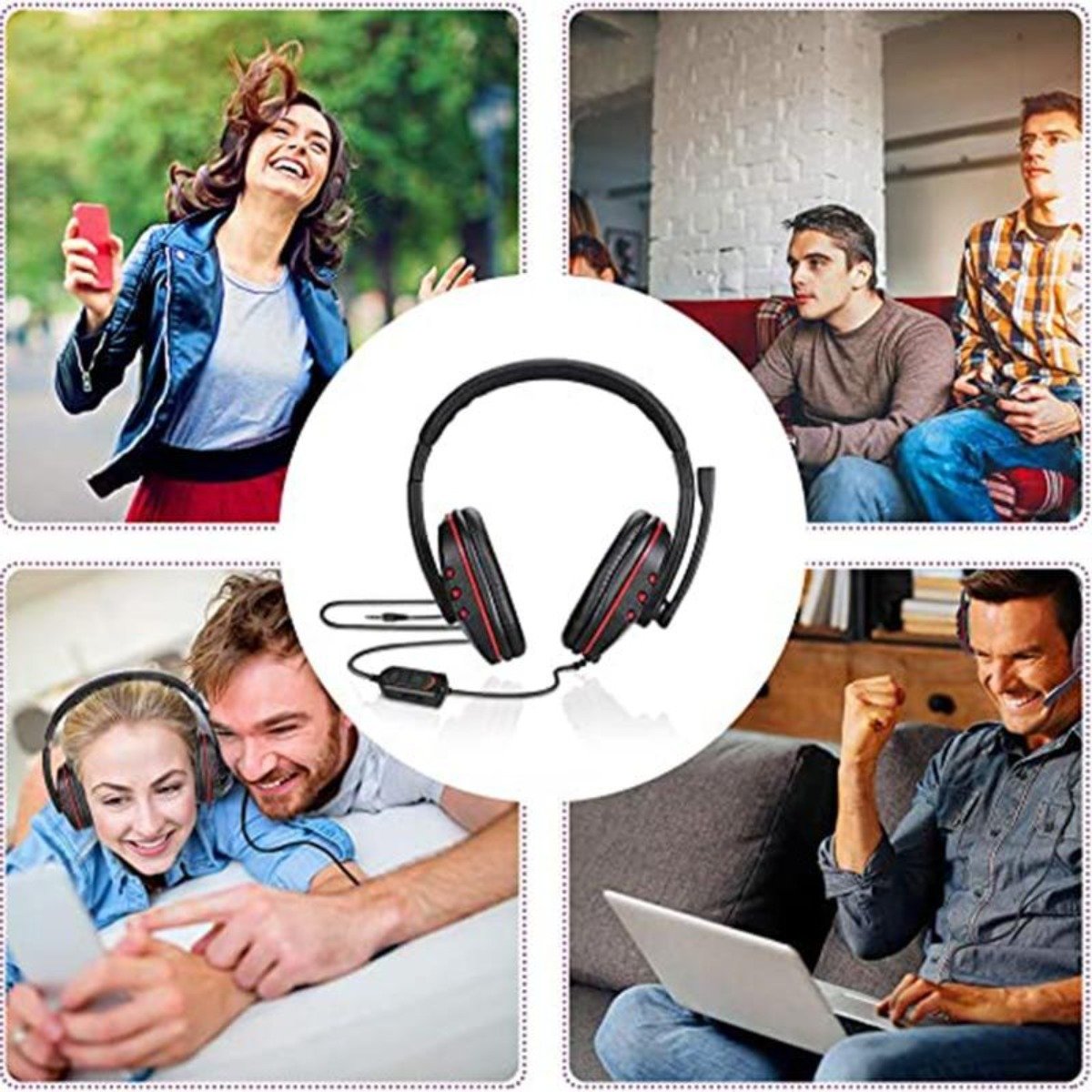 Dragon Space G3600 Wired Stereo Gaming Headset | 3.5mm Over-Ear with Mic | PS4 Xbox PC Compatible