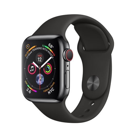 Apple Watch Series 4 | 40 mm | Edelstahlgehäuse | GPS + LTE + eSIM | OLED-LTPO-Display | Schwarze Smartwatch