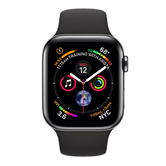 Apple Watch Series 4 | 40 mm | Edelstahlgehäuse | GPS + LTE + eSIM | OLED-LTPO-Display | Schwarze Smartwatch