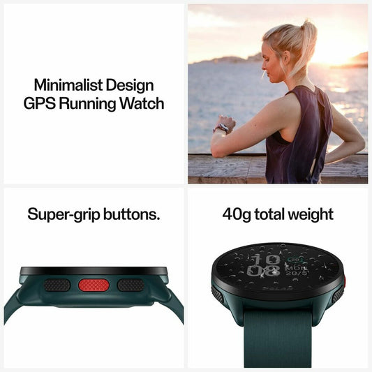 Polar Pacer Smartwatch 45 mm | GPS &amp; Herzfrequenzmesser | Schrittzähler-Laufuhr | 1,2-Zoll-Display | Grün | Schwimm- &amp; Fitness-Tracker