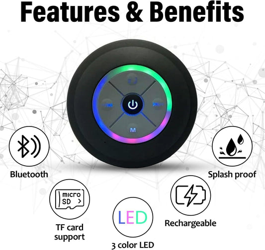 Mini Portable Bluetooth Speaker | BT 5.0 | Splash-Resistant | Stereo Sound