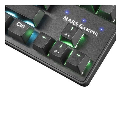 Teclado para juegos Mars Gaming MKXTKLR | Retroiluminación LED RGB | Anti-ghosting | QWERTY en español | USB con cable
