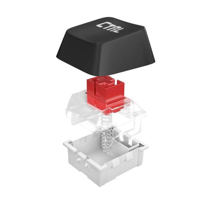 Teclado para juegos Mars Gaming MKXTKLR | Retroiluminación LED RGB | Anti-ghosting | QWERTY en español | USB con cable
