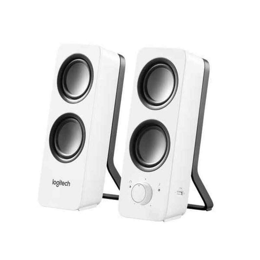 Logitech 980-000811 PC Speakers | 10W RMS | Wired Stereo | 3.5mm Aux Input | White