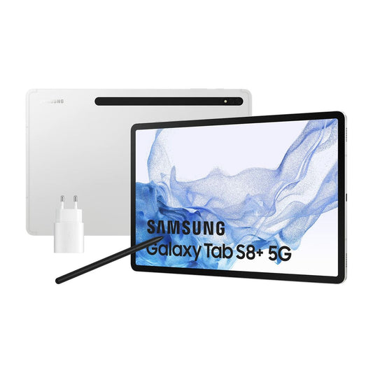 Samsung Galaxy Tab S8+ 12,4-Zoll-5G-Tablet | 128 GB | Silber