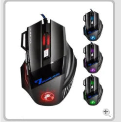 IMICE 7-Key Gaming Mouse with RGB Breathing Light | 5500 DPI | Ergonomic Wired Design | Windows & Mac Compatible