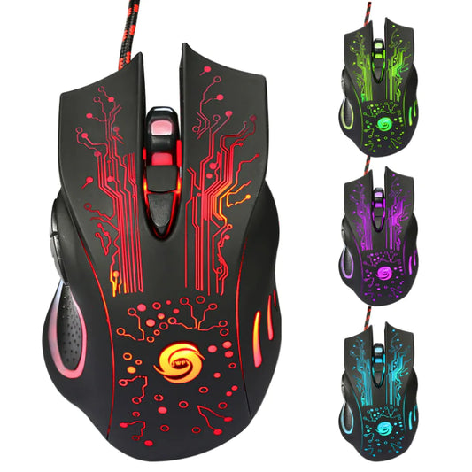 USB Gaming Mouse with RGB LED for LOL | 6 Buttons | Plug & Play | Lightweight Ergonomic Design