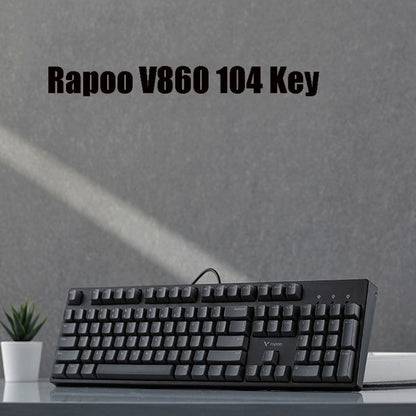 Teclado mecánico para juegos con cable Rapoo V860 | Interruptores Cherry MX | Teclas PBT | 104 teclas | Interfaz USB