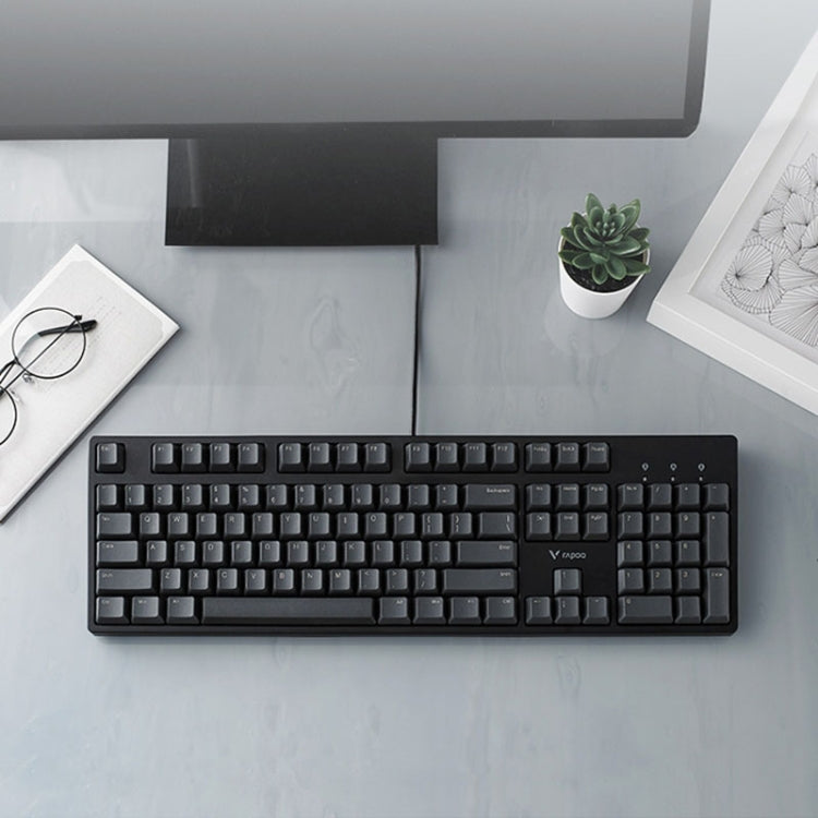 Teclado mecánico para juegos con cable Rapoo V860 | Interruptores Cherry MX | Teclas PBT | 104 teclas | Interfaz USB