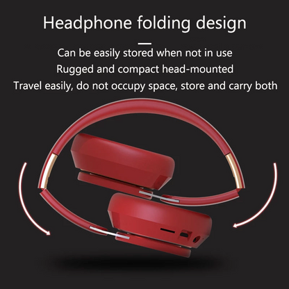 Kabellose Bluetooth 5.0-Stereokopfhörer mit extrem langer Akkulaufzeit – klarer Klang, bequemer Sitz, ideal für Musik, Anrufe und Reisen