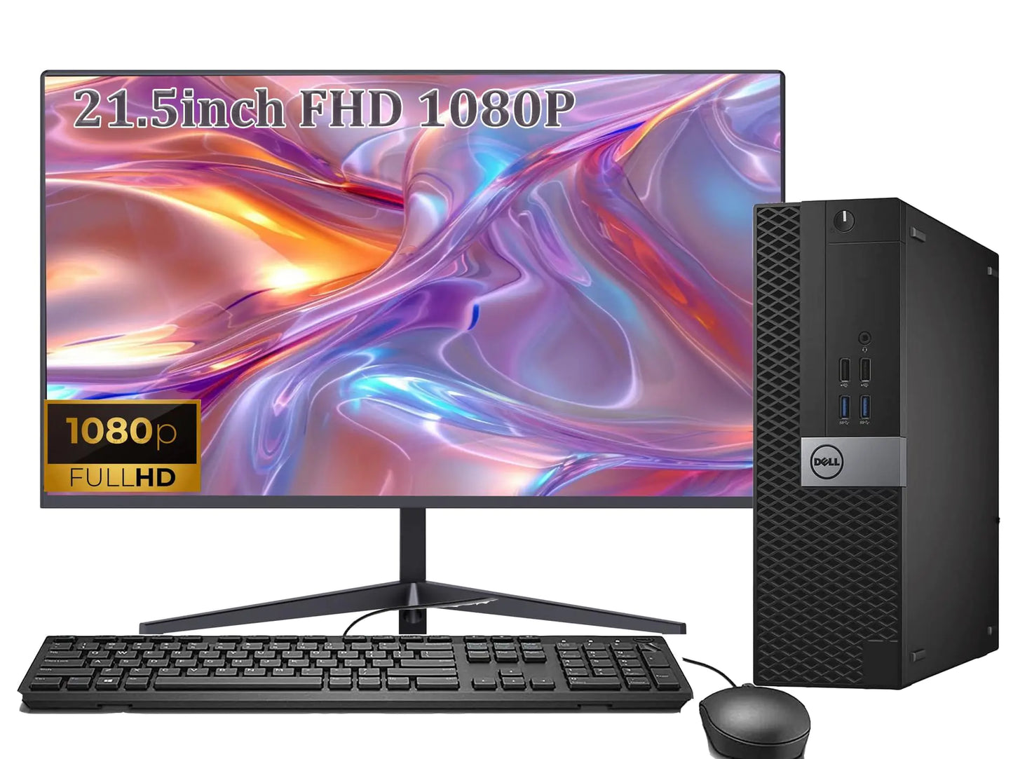 Dell OptiPlex 5050 SFF Desktop PC with 21.5" FHD Monitor | Intel Core i5-6500 | 16GB DDR4 RAM | 256GB SSD | Wi-Fi & Bluetooth | USB Keyboard & Mouse | Windows 10 Pro | Renewed