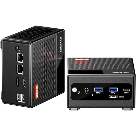 Mini PC AOOSTAR GEM10 con tres NVME, AMD Ryzen 7 6800H, minicomputadora para juegos, 32 GB de RAM LPDDR5 6400 MHz, 512 GB de SSD PCIe4.0, AMD Radeon 680M, puerto OCULINK, dos puertos LAN de 2,5 G